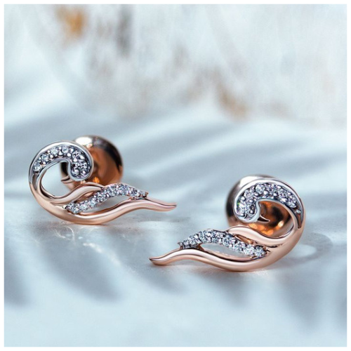 Bird Stud Earrings in Diamond Jewelry Design