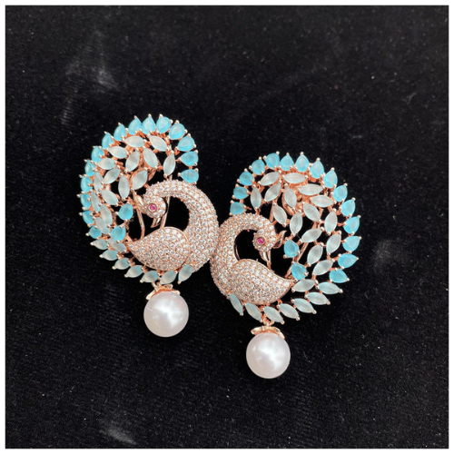 Diamond Peacock Earrings